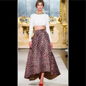 NWOT Elisabetta Franchi Leopard Full Skirt SS ‘15